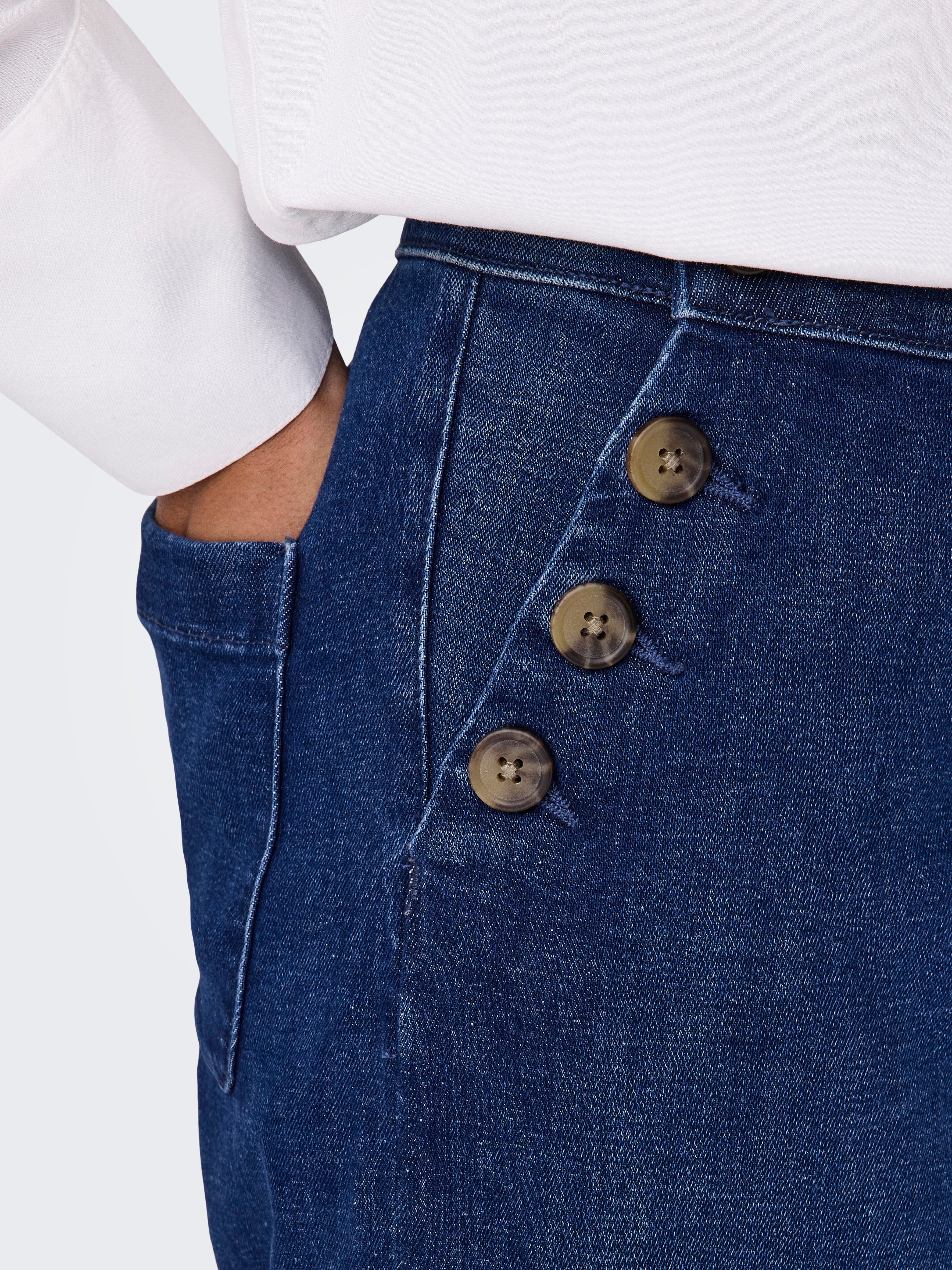 ONLY High-waist-Jeans ONLMADISON HW BUTTON WIDE günstig online kaufen