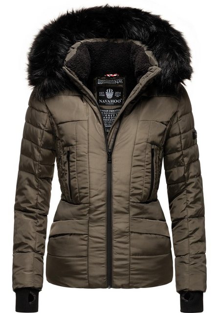 Navahoo Steppjacke Adele hochwertige Winterjacke mit edler Kunstfell- Kapuz günstig online kaufen