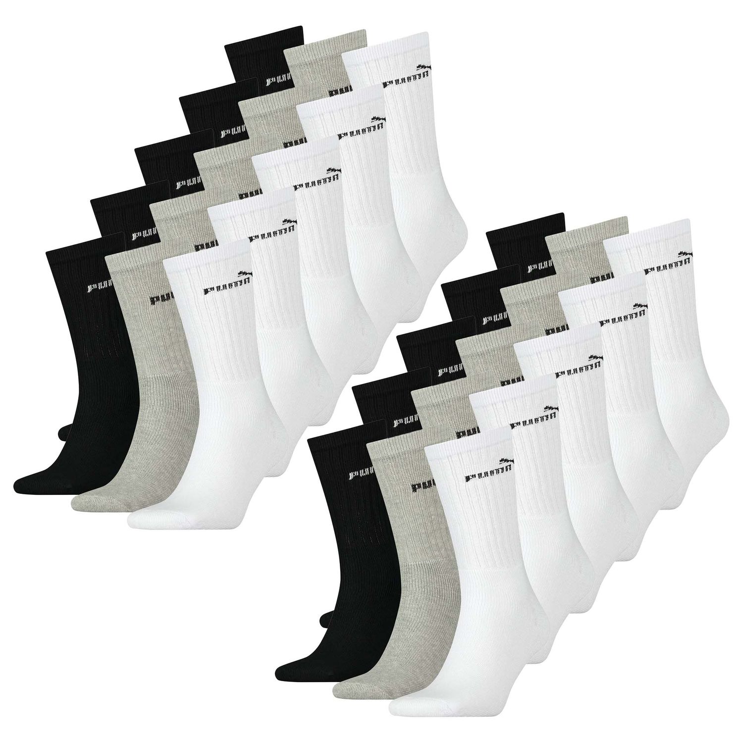 PUMA Unisex Sport Socken CLASSIC SPORT CREW 12er Pack 18er Pack 30er Pack günstig online kaufen