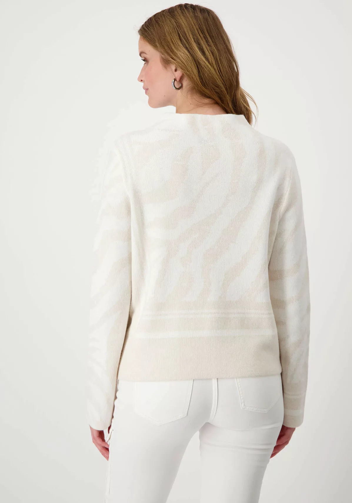 Monari Strickpullover mit Jacquardmuster günstig online kaufen