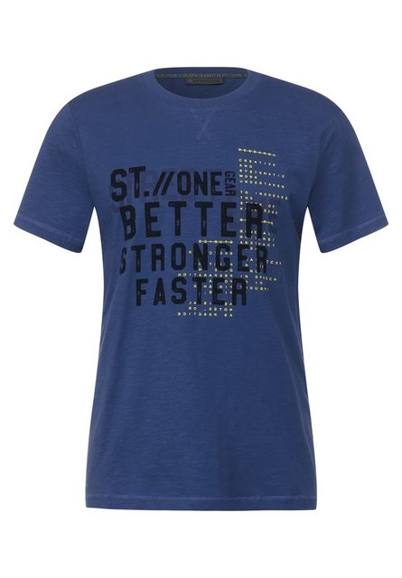 STREET ONE MEN Rundhalsshirt, mit Wording-Print günstig online kaufen