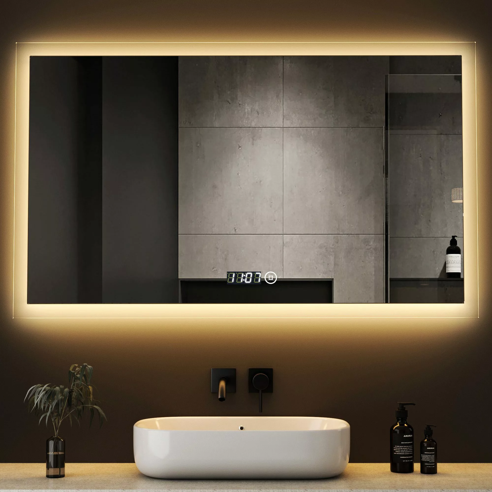 WDWRITTI Schminkspiegel Wandmontage Wandspiegel groß 100x60 günstig online kaufen