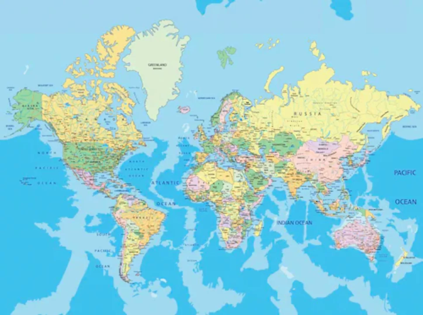 Papermoon Fototapete »World Map« günstig online kaufen