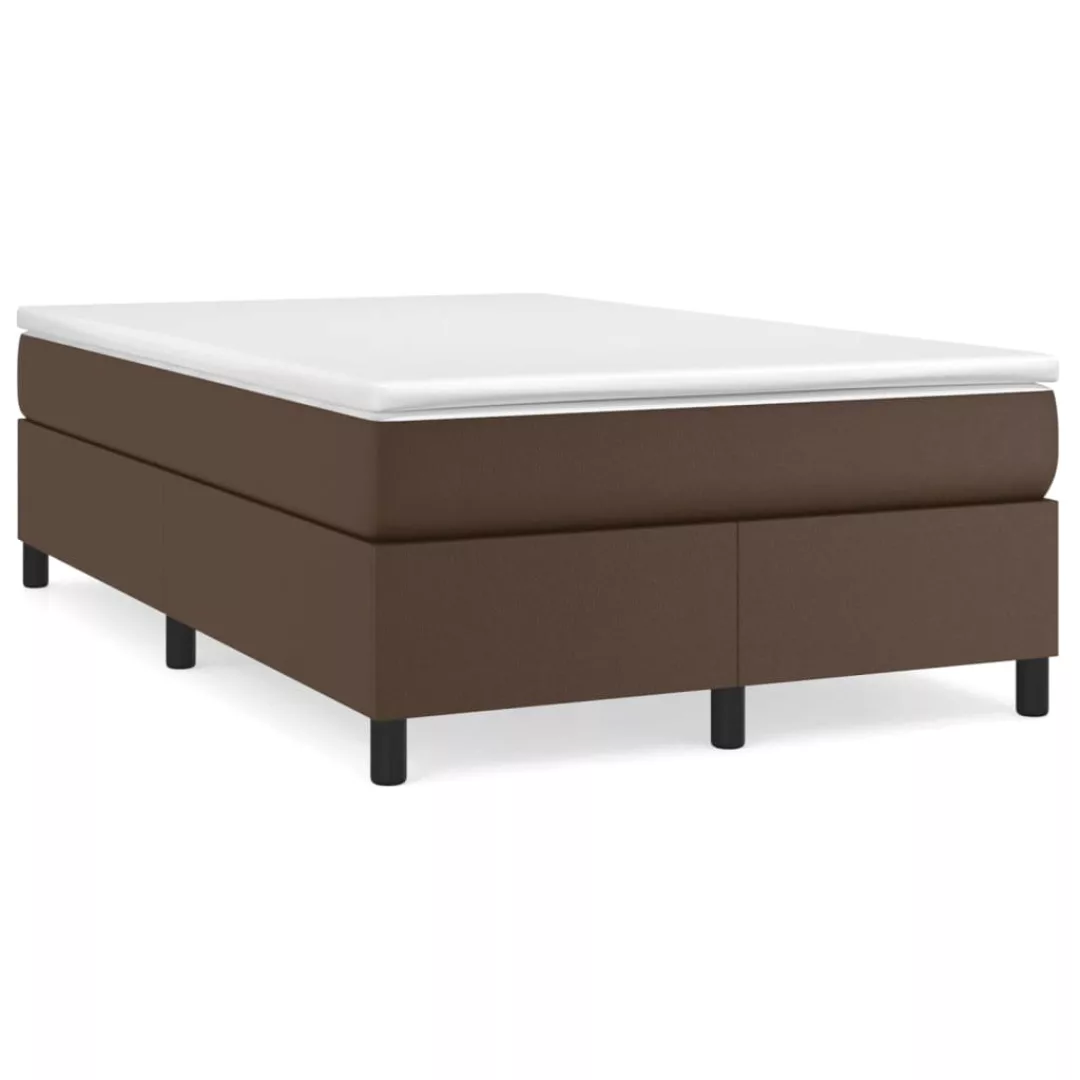 Vidaxl Boxspringbett Braun 120x200 Cm Kunstleder günstig online kaufen