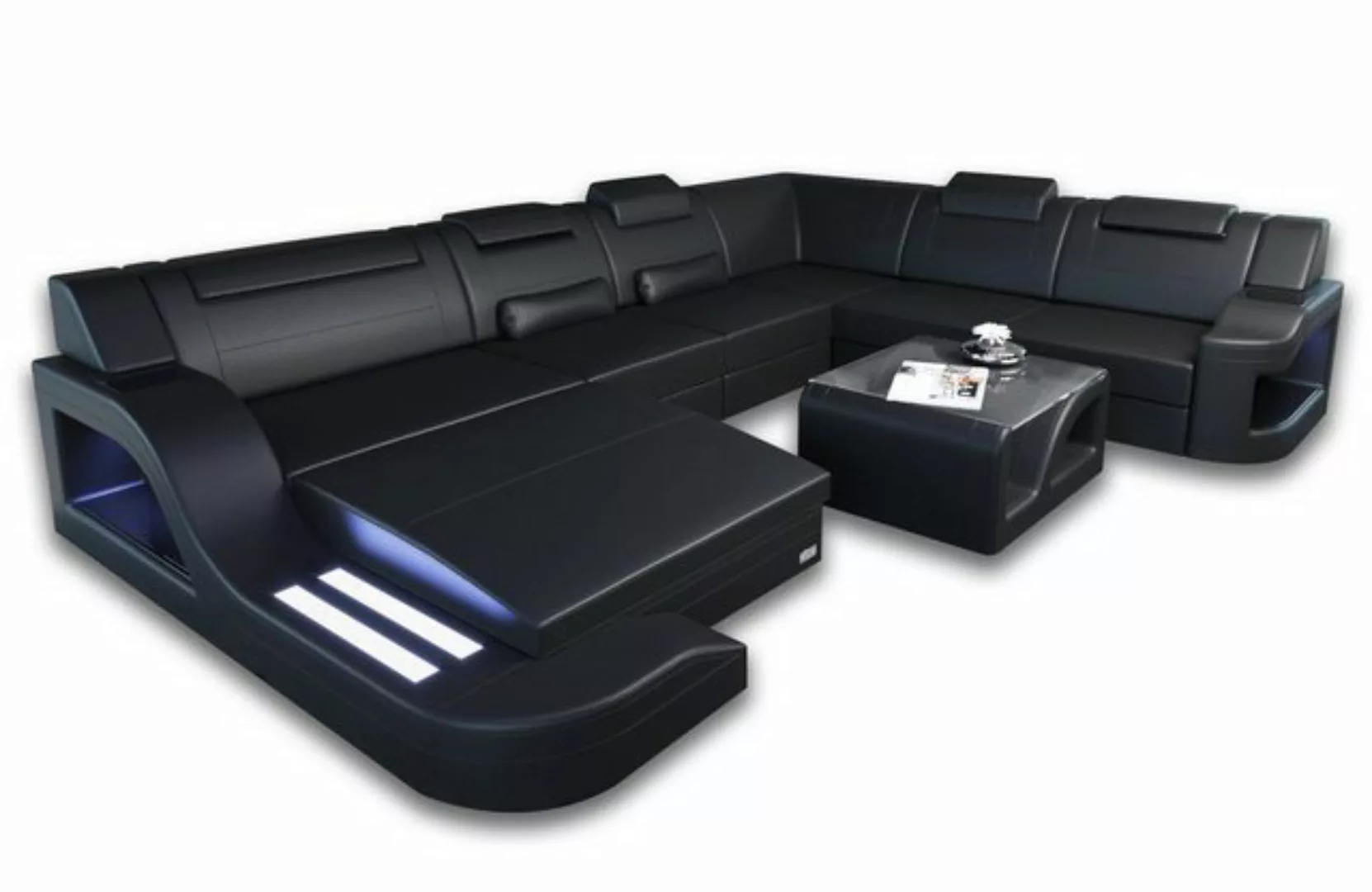 Sofa Dreams Wohnlandschaft Stoff Sofa Couch Polstersofa Palermo, XXL U Form günstig online kaufen