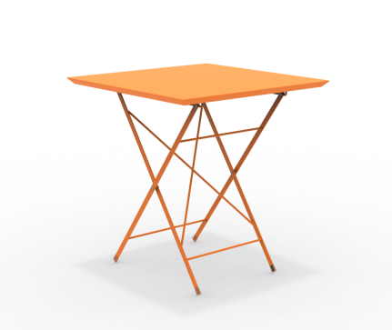 STEP - robuster Outdoortisch klappbar 70x70 cm orange günstig online kaufen