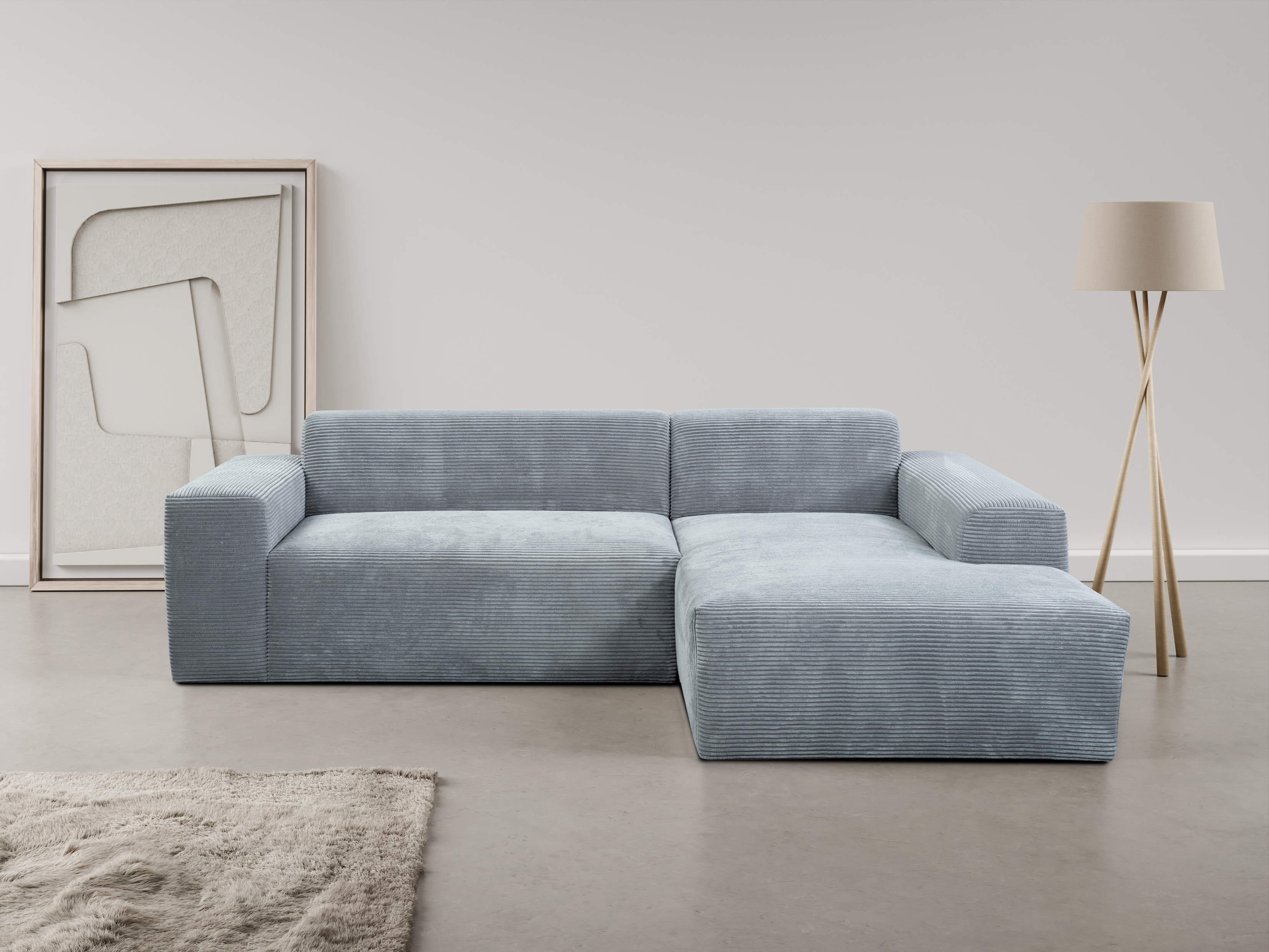 WERK2 Ecksofa »Zeus-L modern und zeitlos, Breite 253cm, bequemes Sofa«, Cur günstig online kaufen