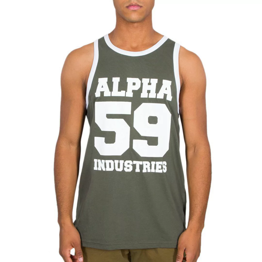 Alpha Industries 59 Ärmelloses T-shirt XL Dark Olive günstig online kaufen