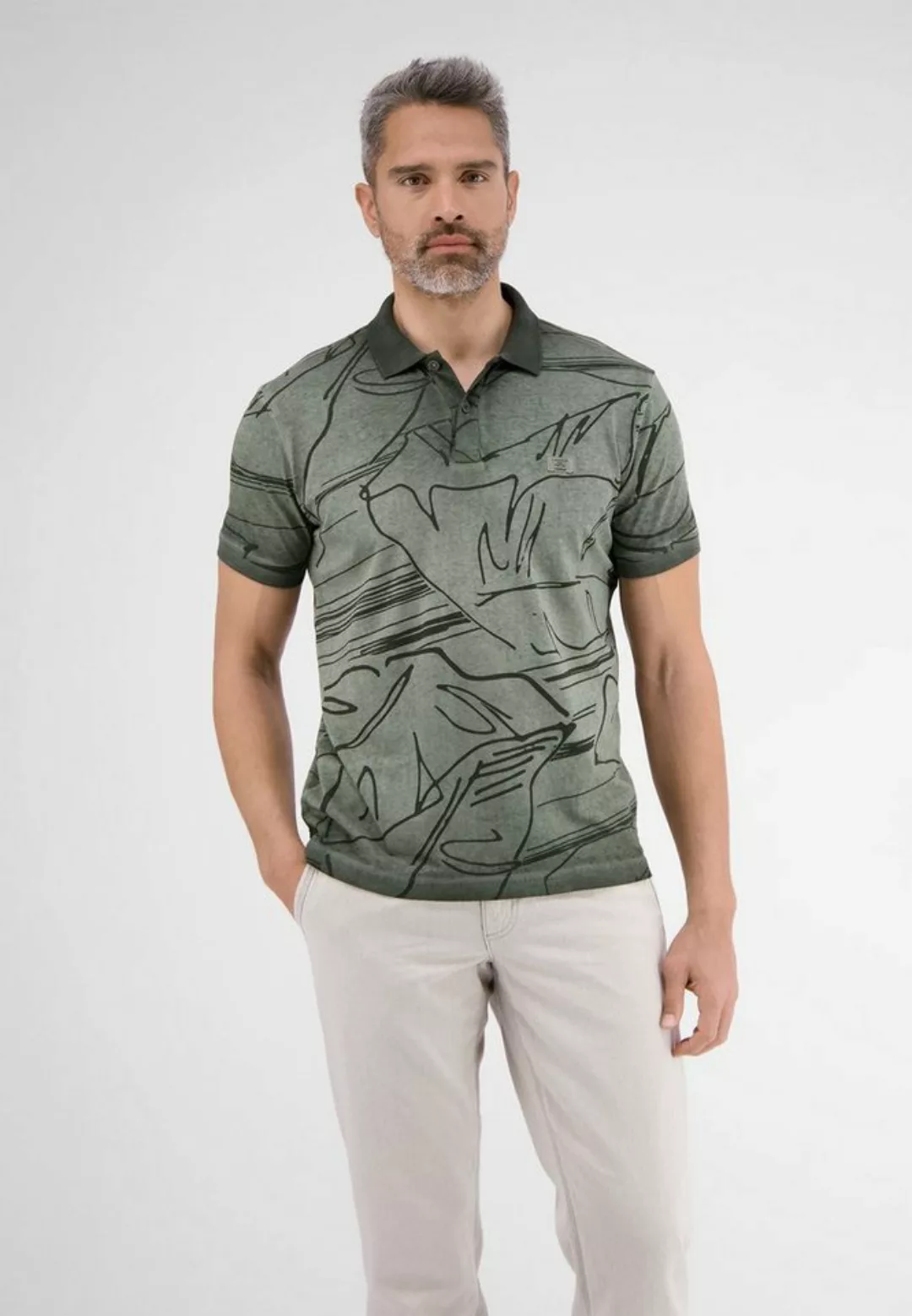 LERROS Poloshirt "LERROS Poloshirt *Floral Lines*" günstig online kaufen