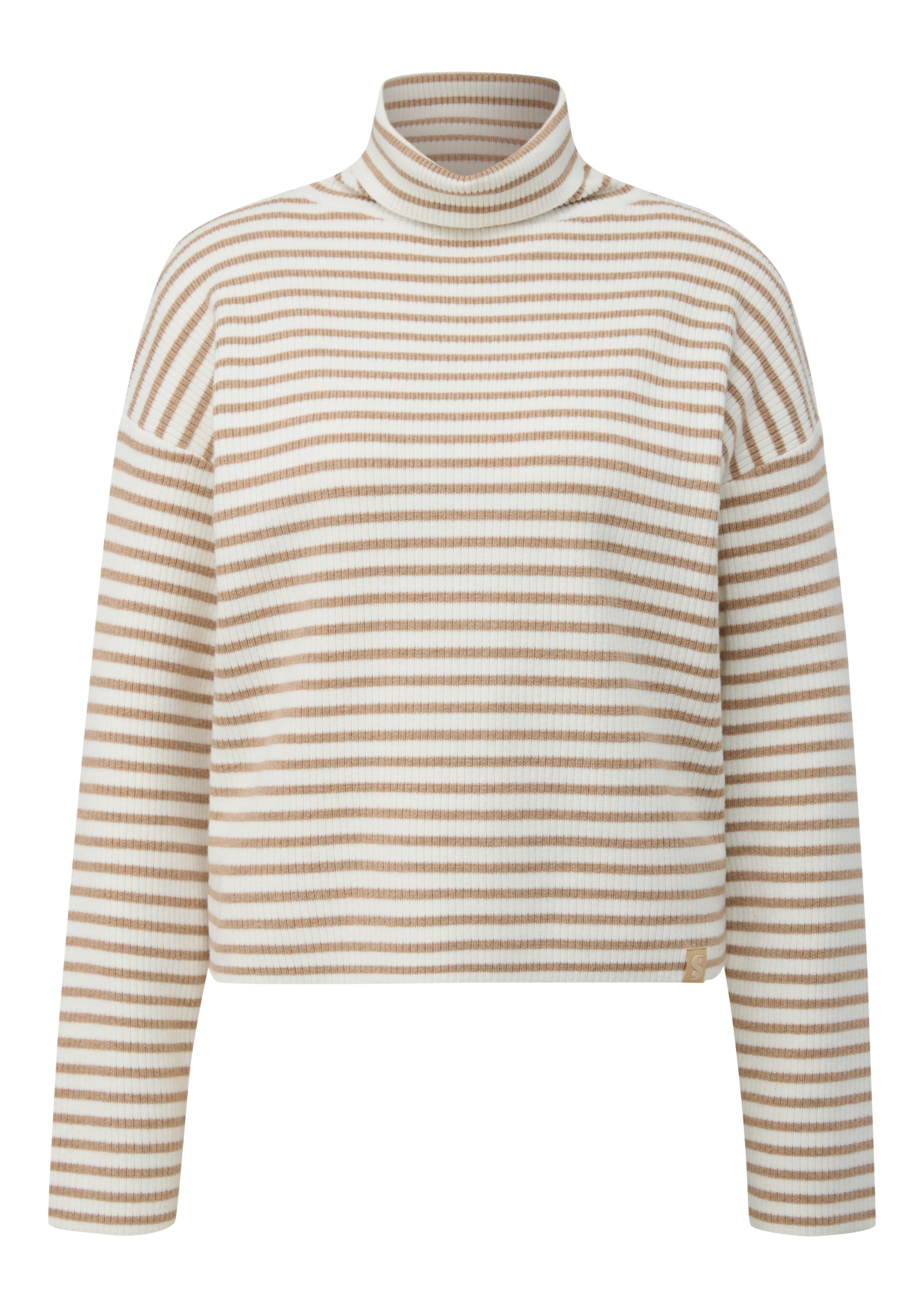 s.Oliver Rollkragenpullover Rippstrick, im Streifen-Design günstig online kaufen