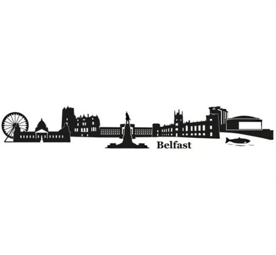 Wall-Art Wandtattoo "XXL Stadt Skyline Belfast 120cm", (1 St.), selbstklebe günstig online kaufen