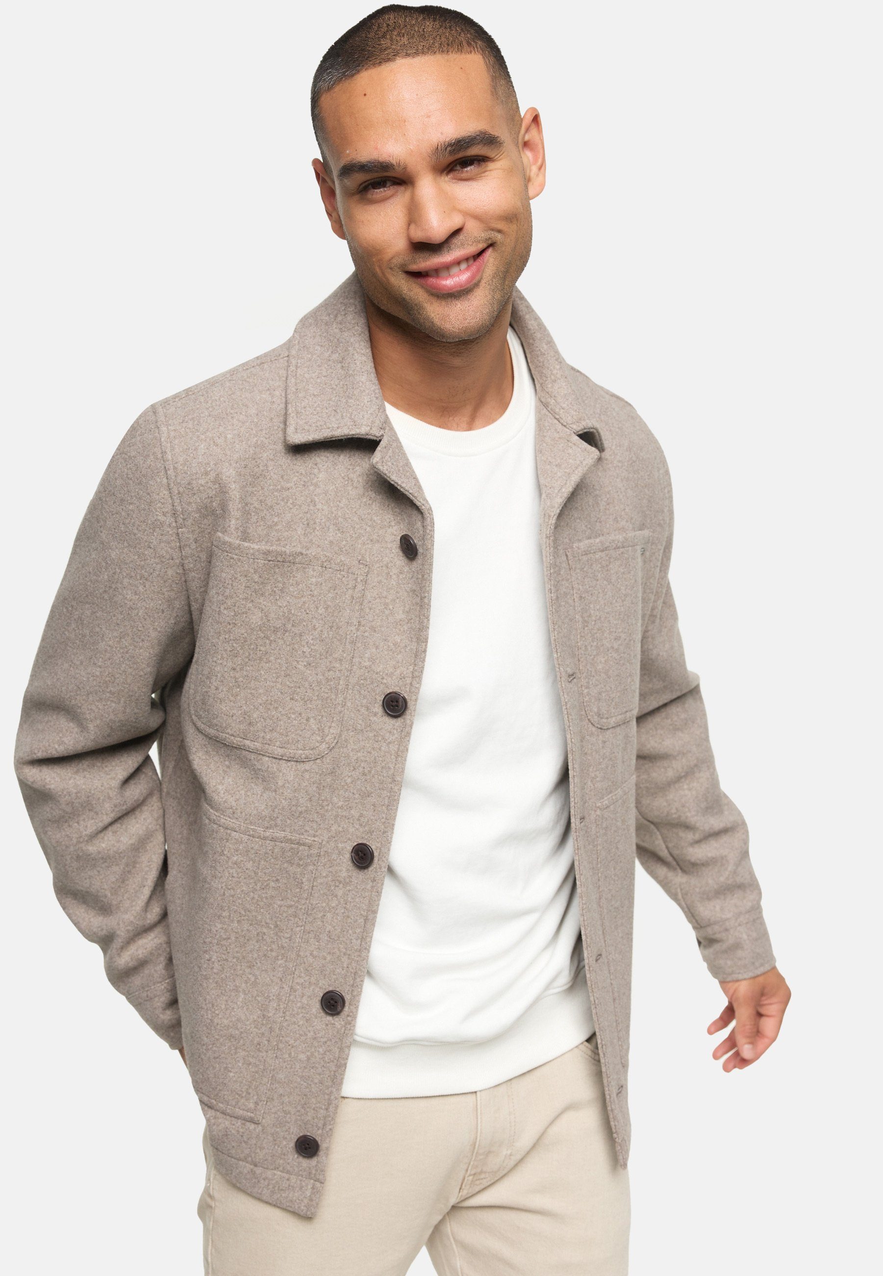 Indicode Sommerjacke INMacking Overshirt-Jacke mit Hemdkragen günstig online kaufen