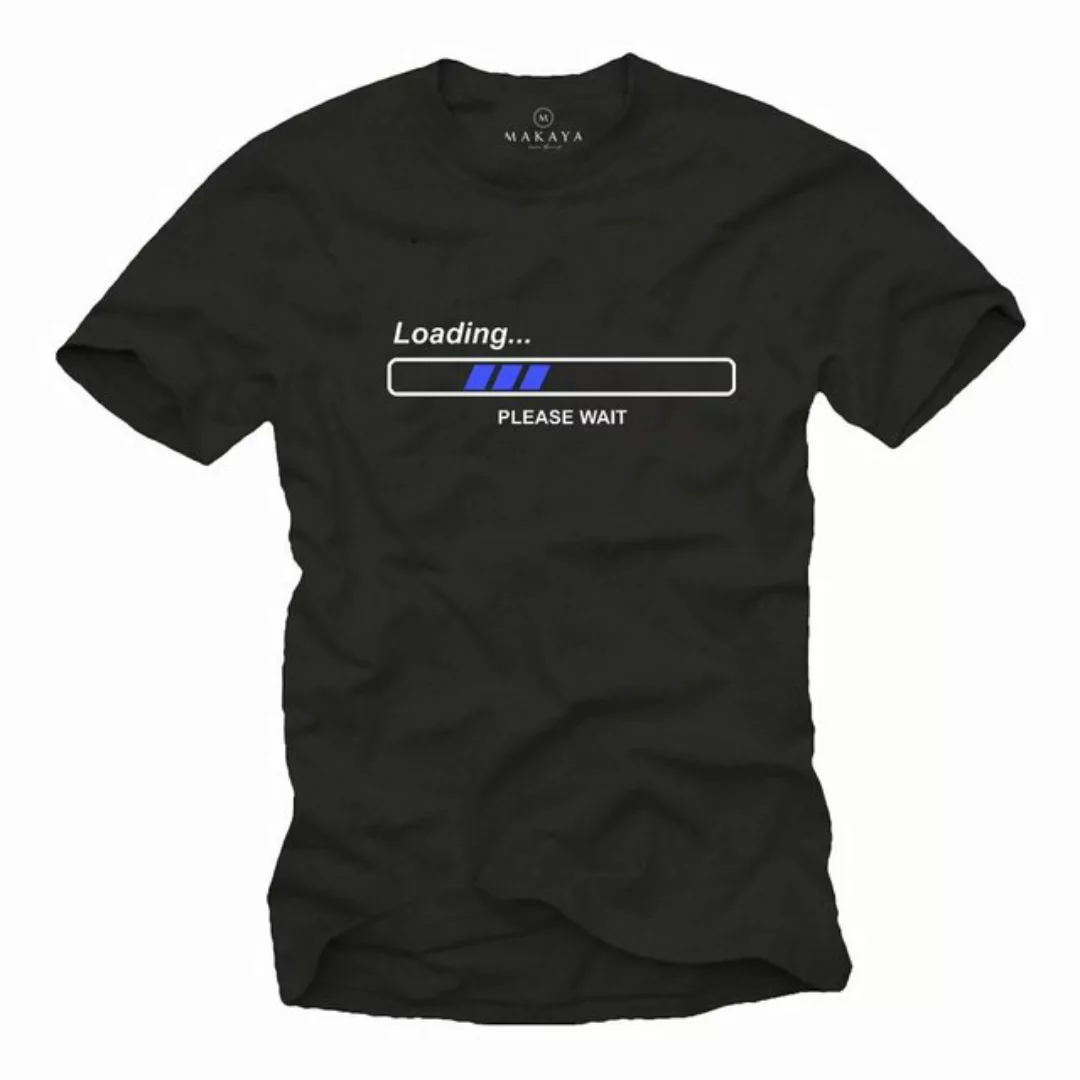 MAKAYA Print-Shirt Lustiges Gamer Computer T-Shirt Spruch Nerd Motiv Print günstig online kaufen