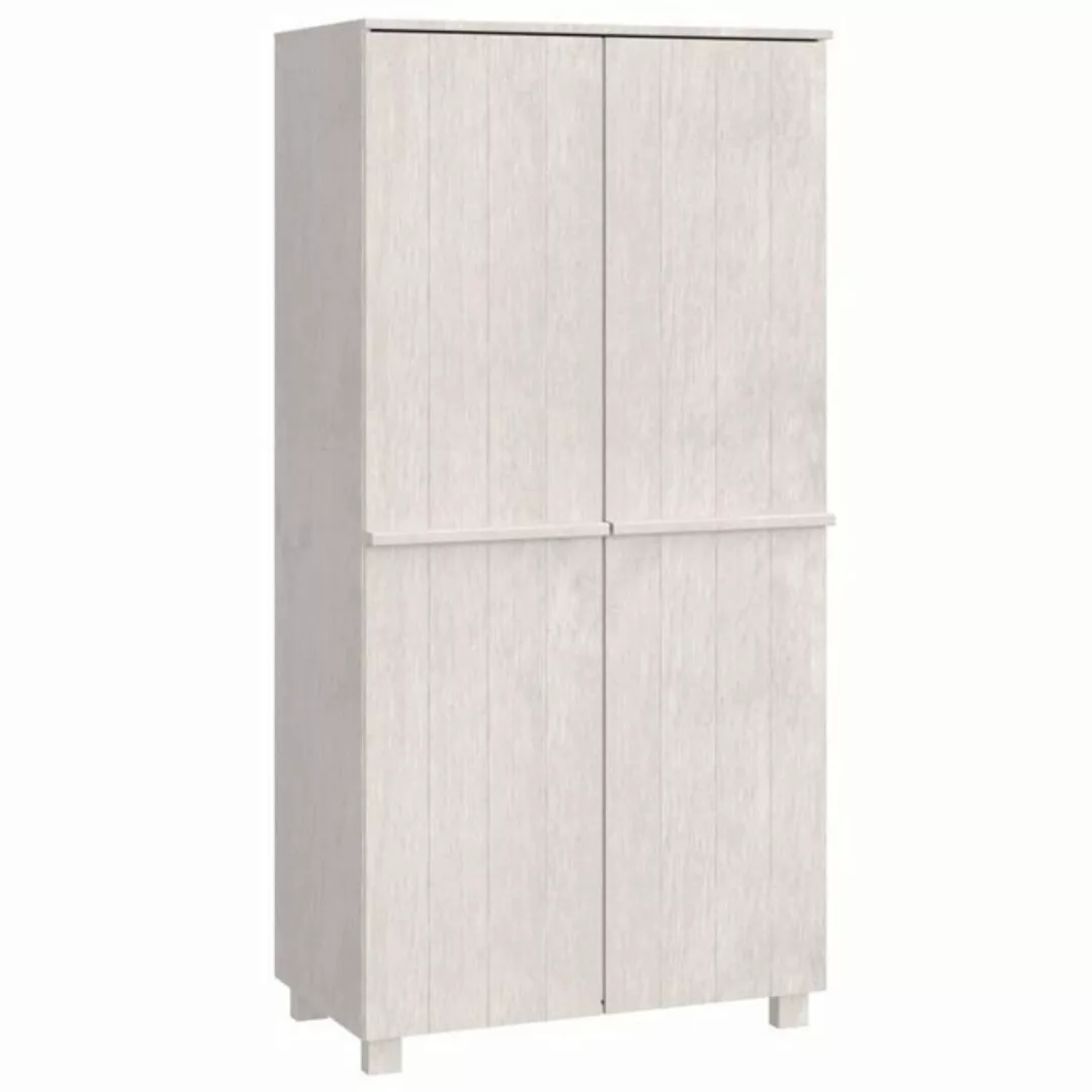 furnicato Kleiderschrank HAMAR Weiß 89x50x180 cm Massivholz Kiefer (1-St) günstig online kaufen