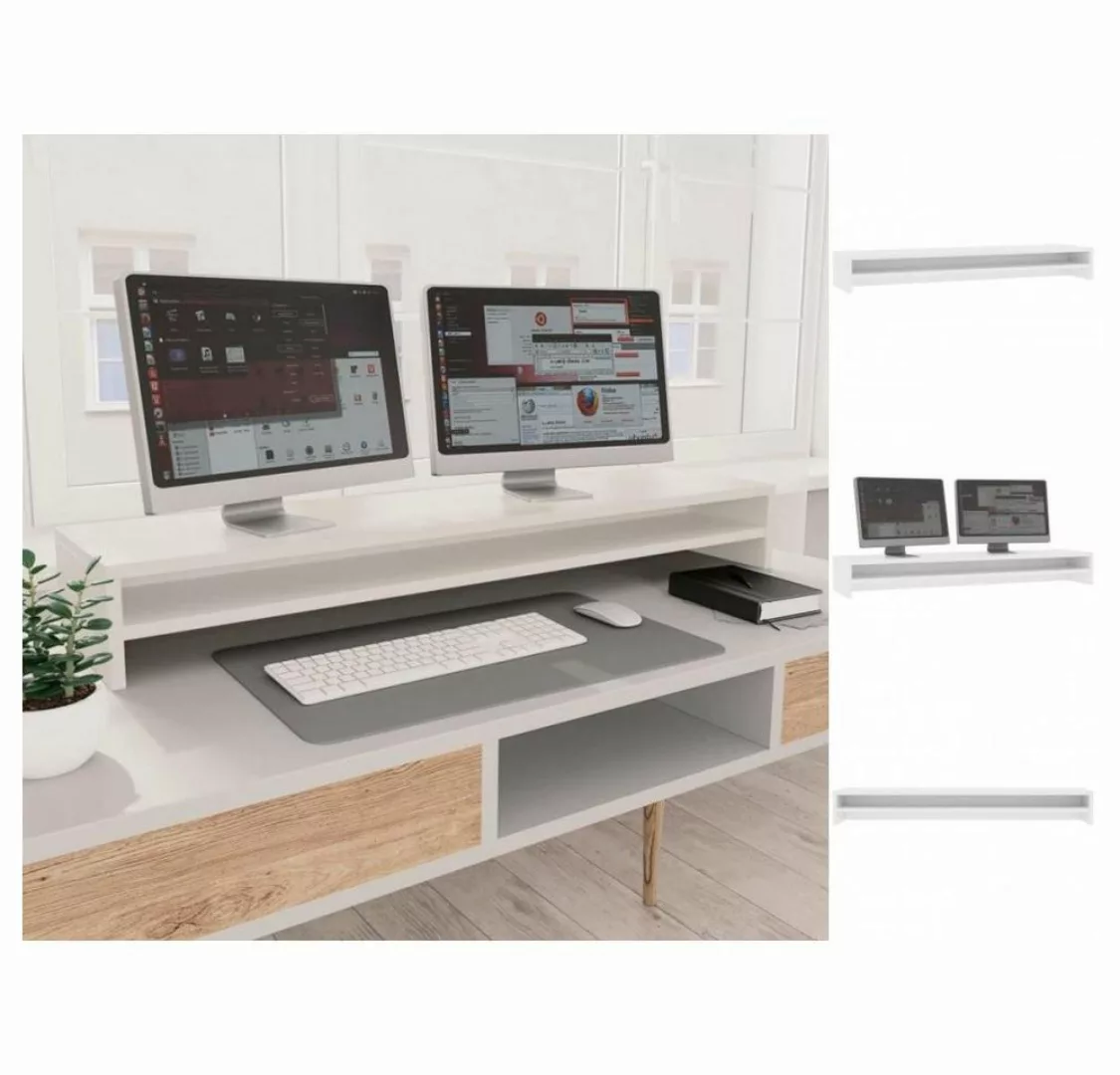 vidaXL TV-Schrank Monitorständer Weiß 100 x 24 x 13 cm Spanplatte günstig online kaufen