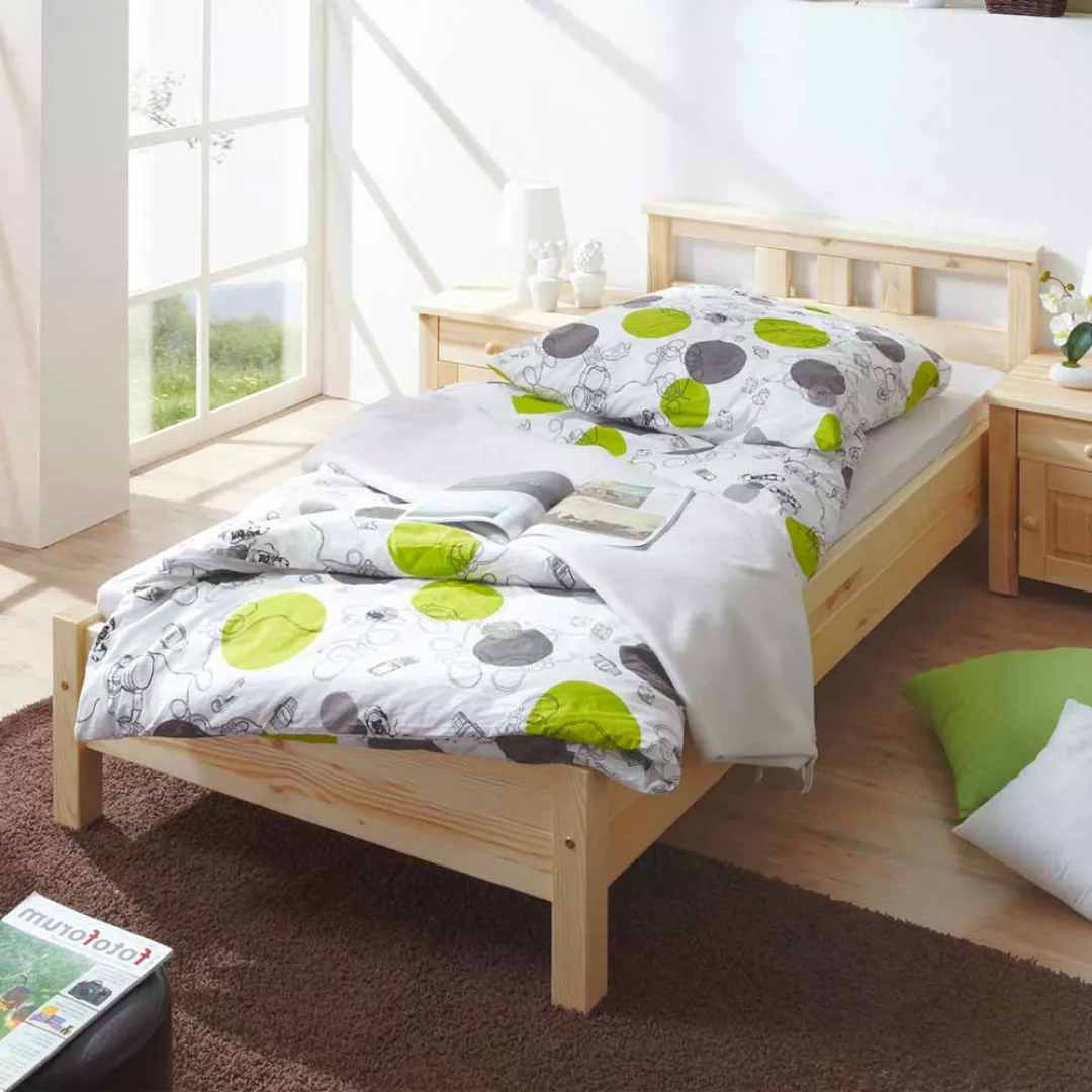 Jugendbett aus Kiefer Massivholz Massivholz günstig online kaufen