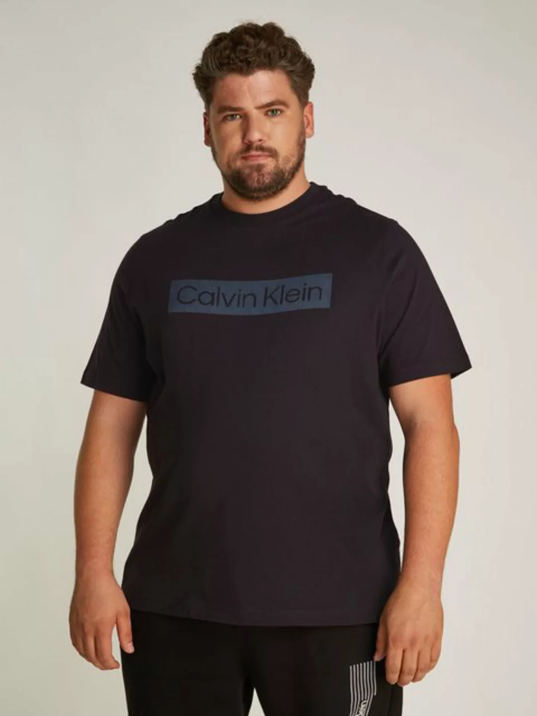 Calvin Klein Big&Tall T-Shirt BT_BOX STRIPED LOGO T-SHIRT in Großen Größen günstig online kaufen