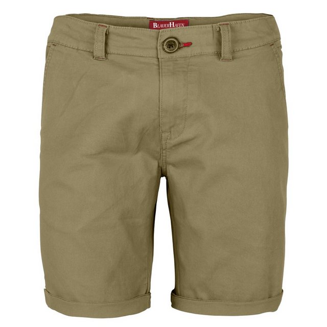 BlauerHafen Chinoshorts Herren Stretch Chino Shorts Slim Fit Bermuda Hose S günstig online kaufen