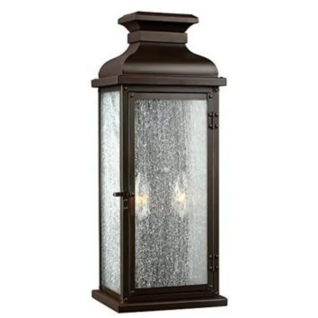 Außenwandlampe Edelstahl Glas Antik Haus Tür IP44 günstig online kaufen