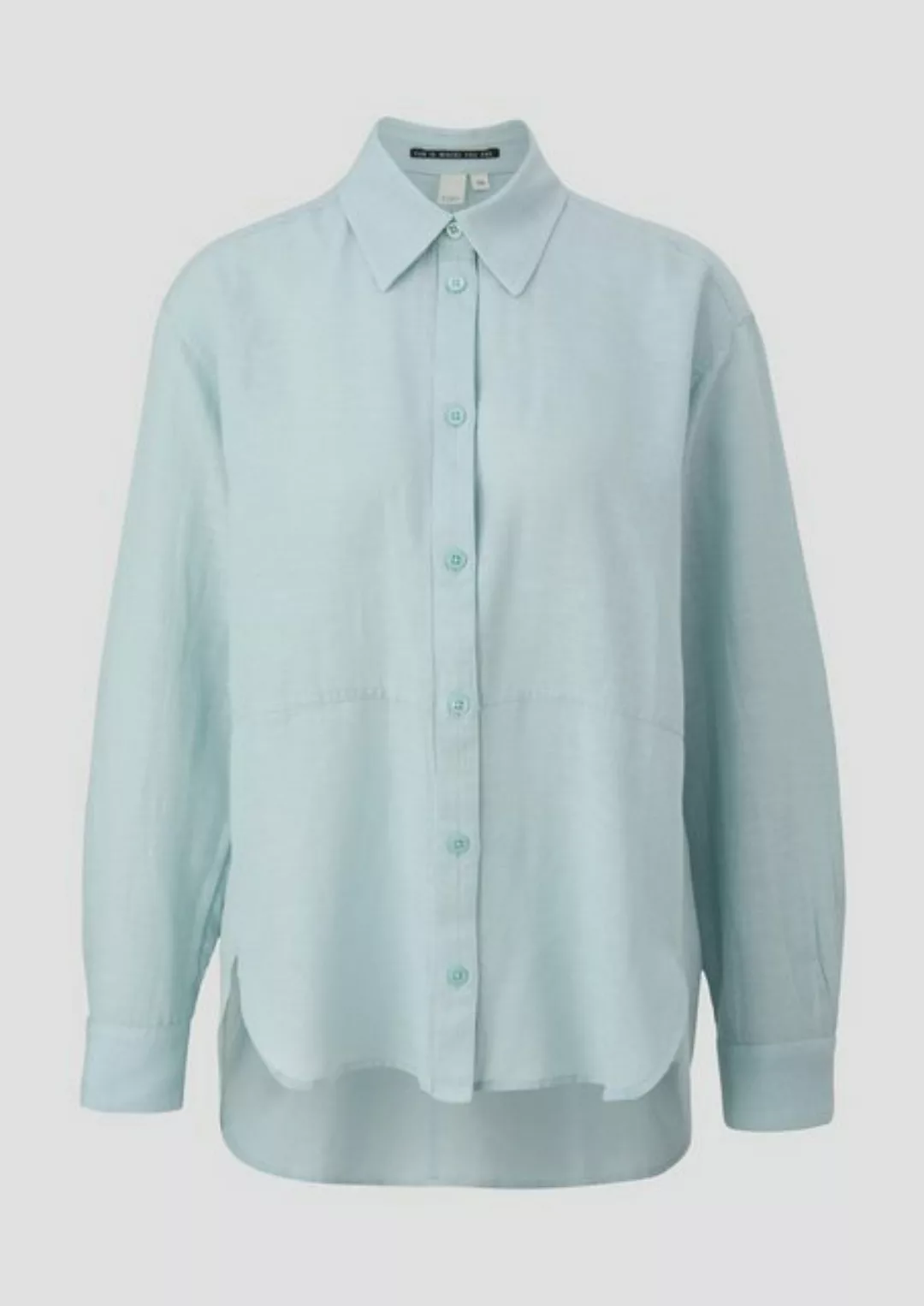 QS Langarmbluse Oversized Bluse aus Viskosemix Ziernaht günstig online kaufen