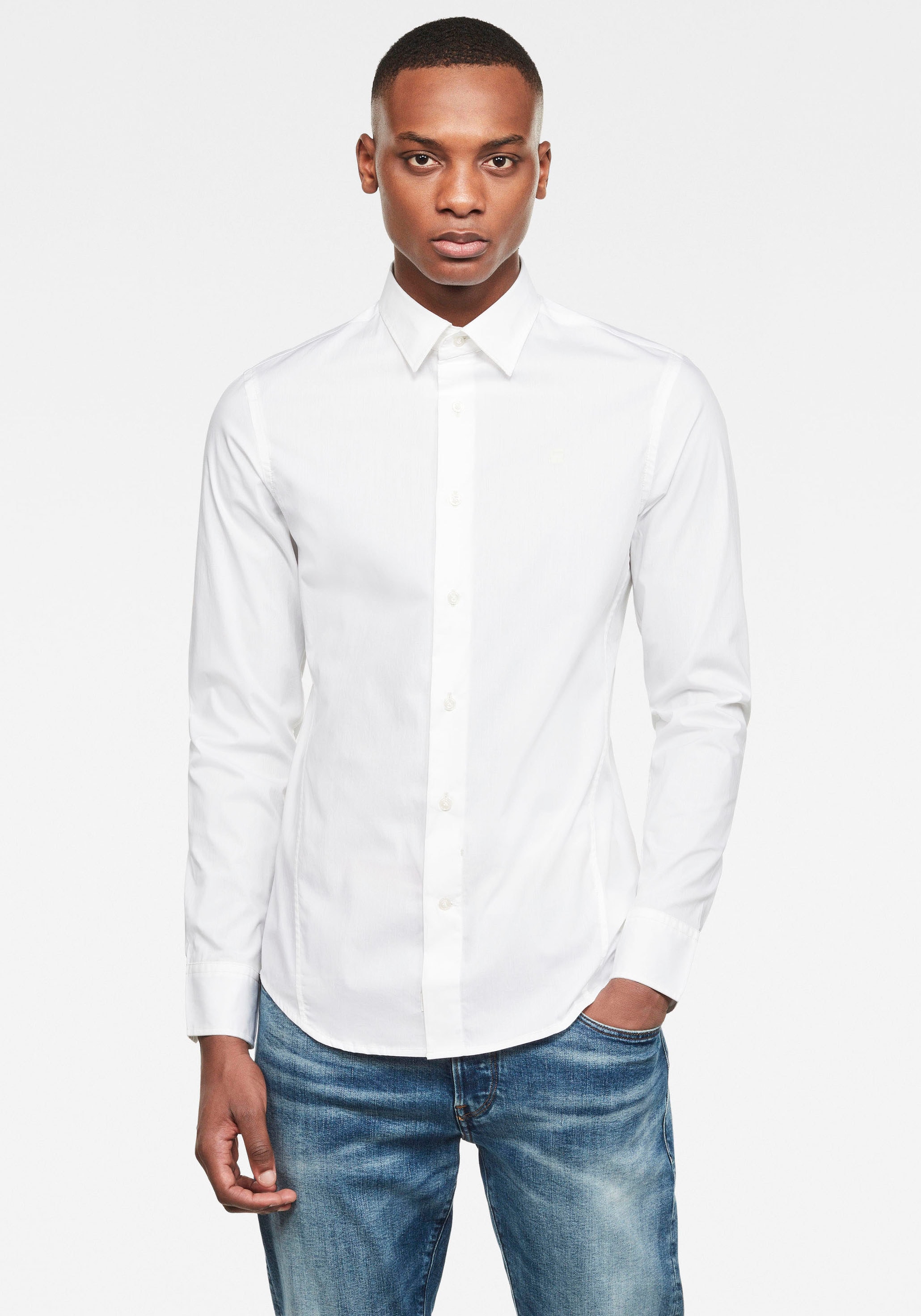 G-star Dressed Super Slim Langarm Hemd 2XL White günstig online kaufen