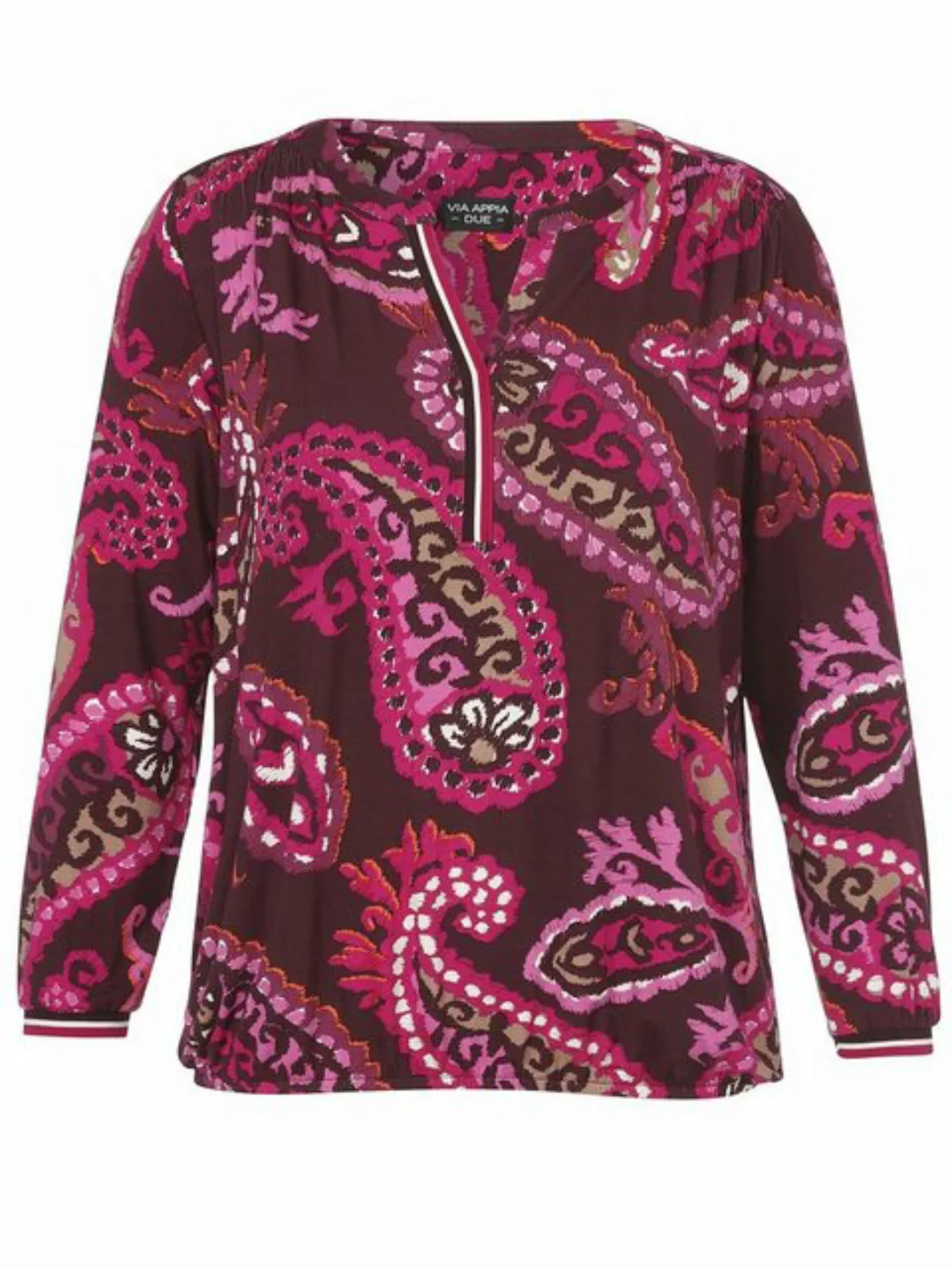 VIA APPIA Langarmshirt mit Paisley-Muster günstig online kaufen