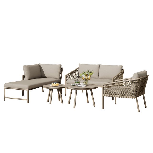 MODFU Sofa Garten-Lounge-Set,mit verzinktem Eisengestell, Garten Lounge Set günstig online kaufen