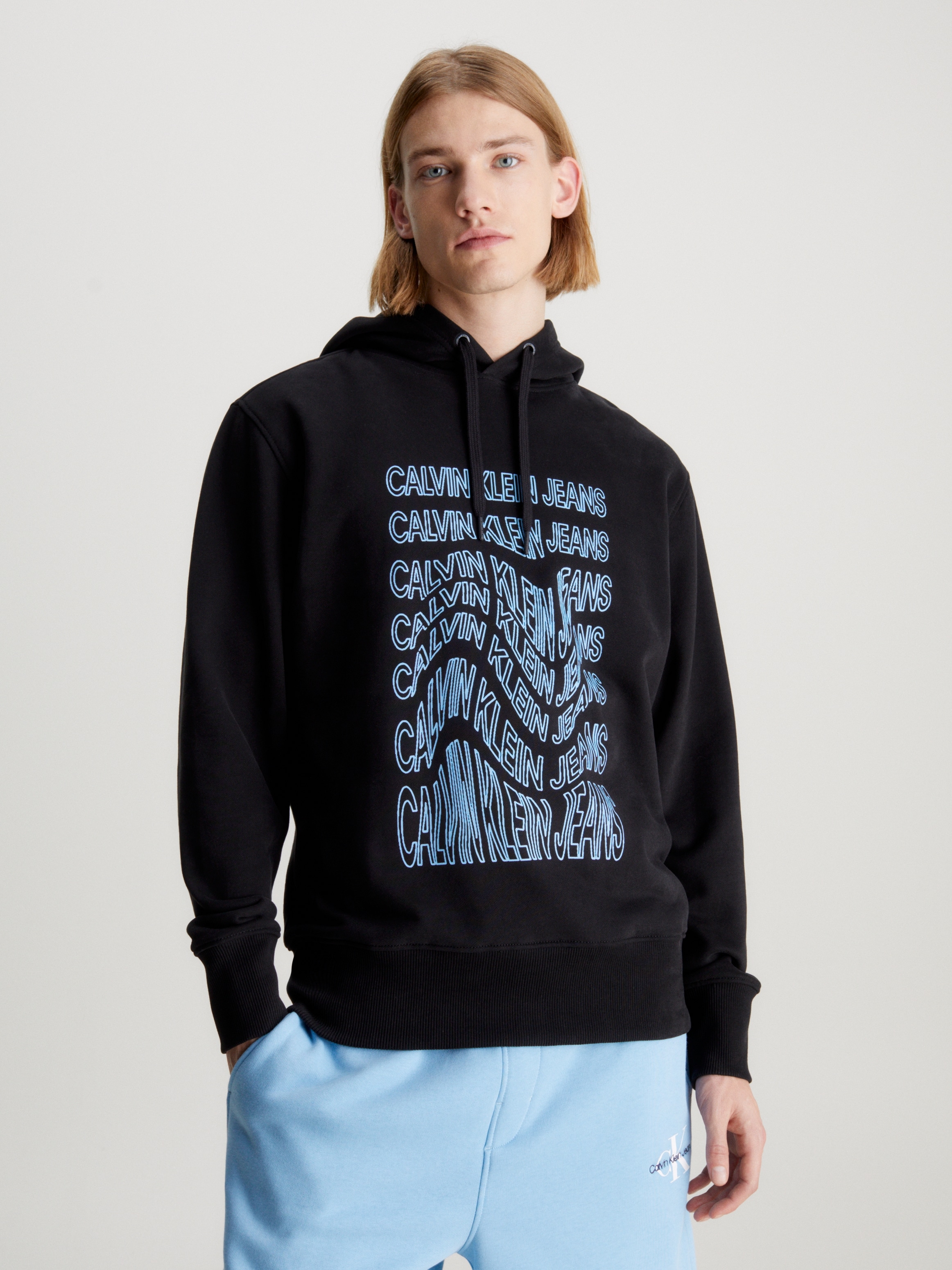 Calvin Klein Jeans Kapuzensweatshirt "INSTITUTIONAL WARP HOODIE", mit Logod günstig online kaufen