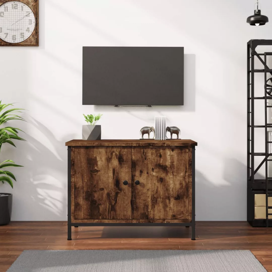 Vidaxl Tv-schrank Mit Türen Räuchereiche 60x35x45 Cm Holzwerkstoff günstig online kaufen