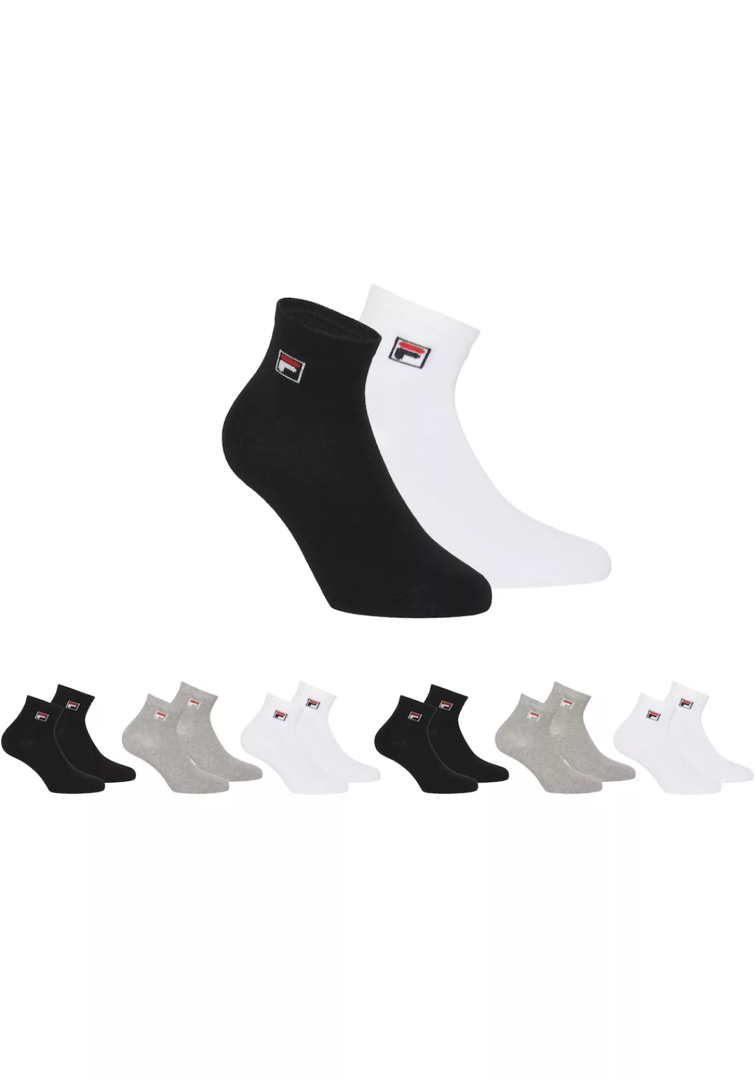 Fila Kurzsocken, (6er Pack), mit Logo-Schriftzug günstig online kaufen