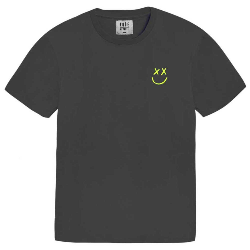 AqÜe Apparel Happy Face Kurzärmeliges T-shirt S Dark Grey günstig online kaufen