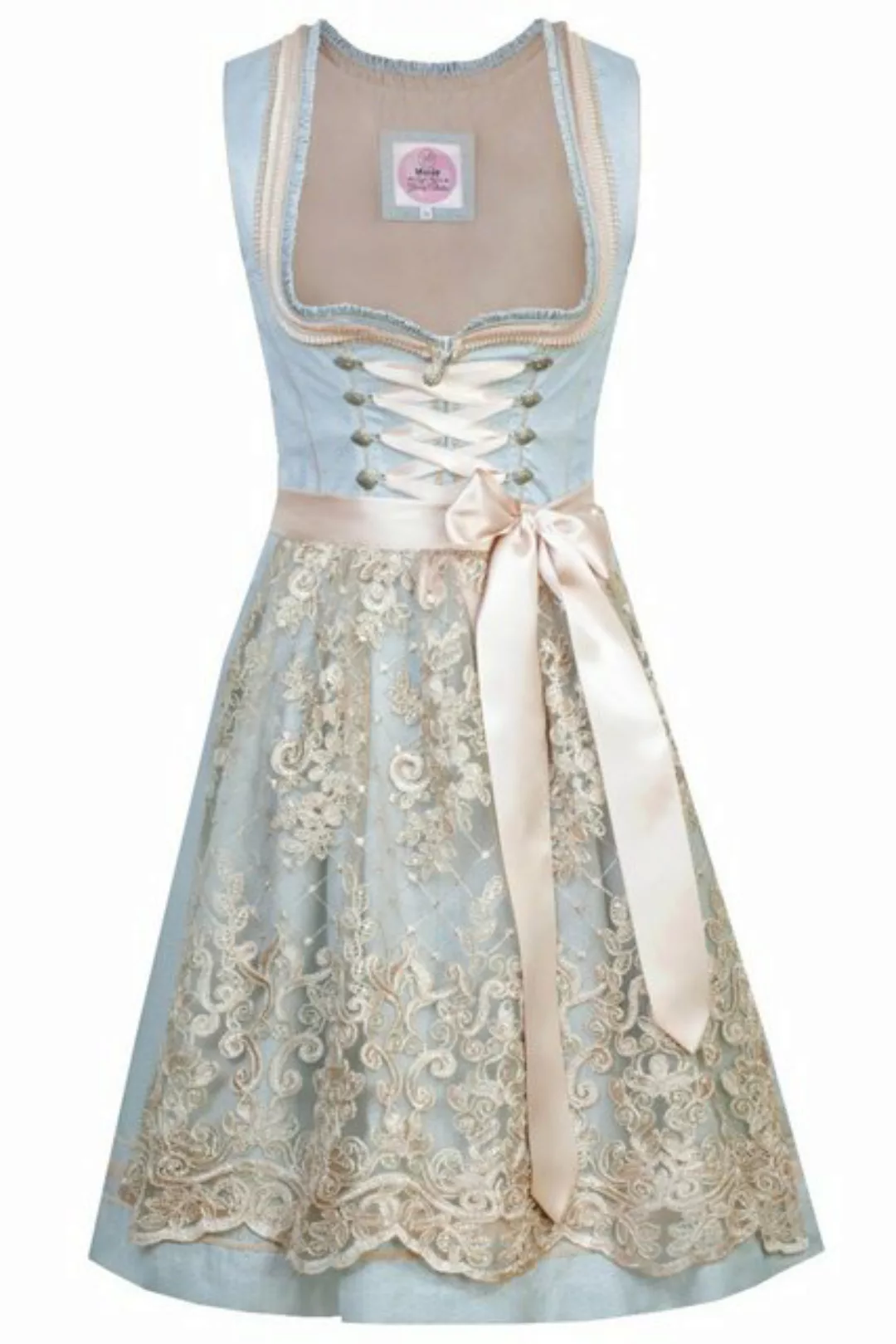 MarJo Dirndl Mini Dirndl 2tlg. - MARLA - eisblau/helltaupe günstig online kaufen