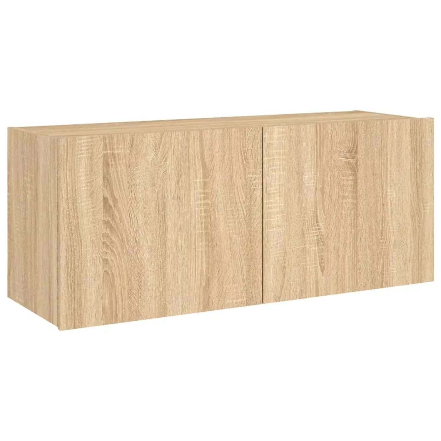 vidaXL TV-Schrank TV-Wandschrank mit LED-Leuchten Sonoma-Eiche 100x35x41 cm günstig online kaufen