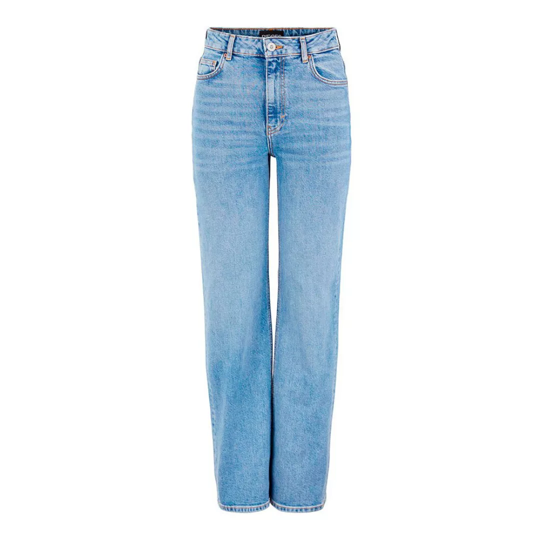 Pieces Holly Wide Jeans Mit Hoher Taille 31 Medium Blue Denim günstig online kaufen