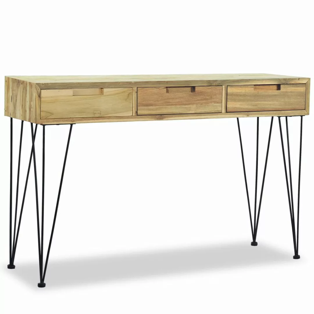 Konsolentisch 120 X 35 X 76 Cm Teak Massiv günstig online kaufen