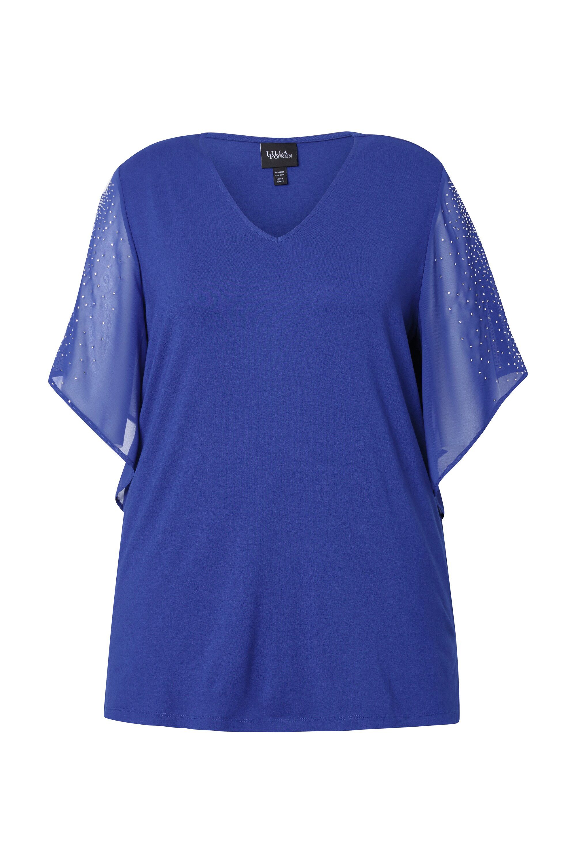 Ulla Popken T-Shirt T-Shirt Ziersteine A-Linie günstig online kaufen