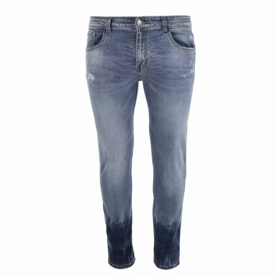 Ital-Design Stretch-Jeans Herren Freizeit Destroyed-Look Stretch Jeans in B günstig online kaufen