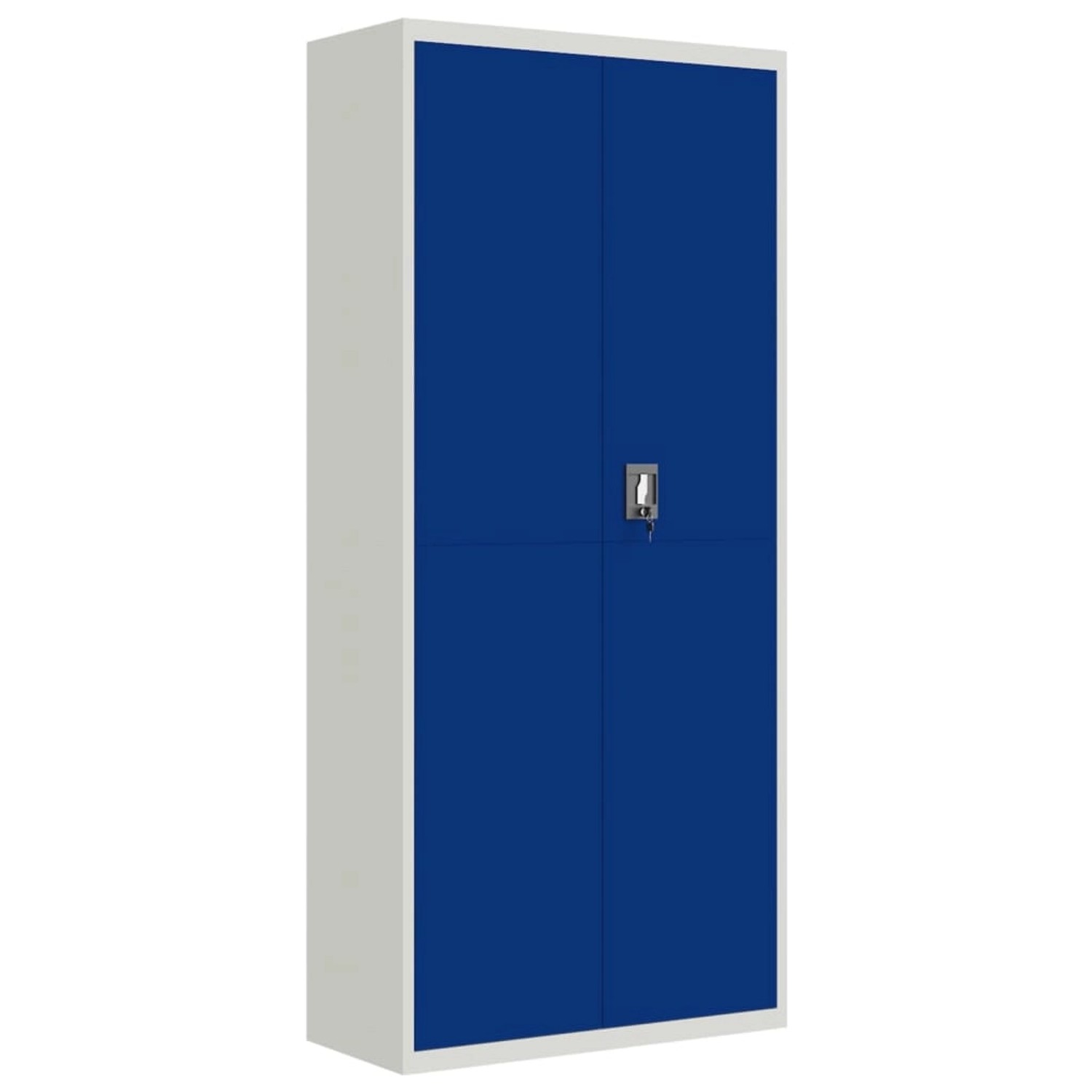 vidaXL Aktenschrank Hellgrau und Blau 90x40x200 cm Stahl günstig online kaufen