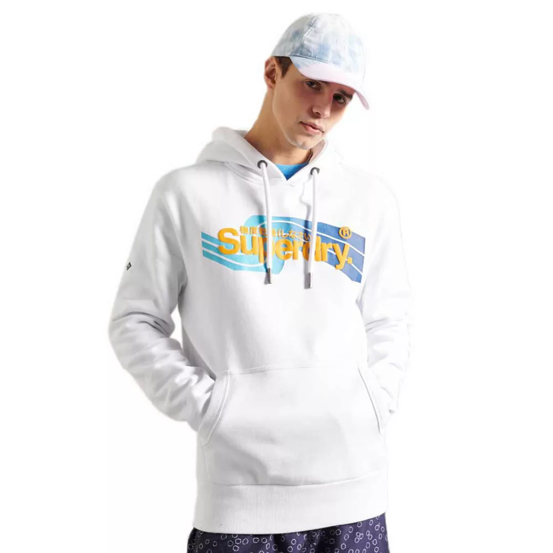 Superdry Core Logo Cali Brushback Sweatshirt L Brilliant White günstig online kaufen