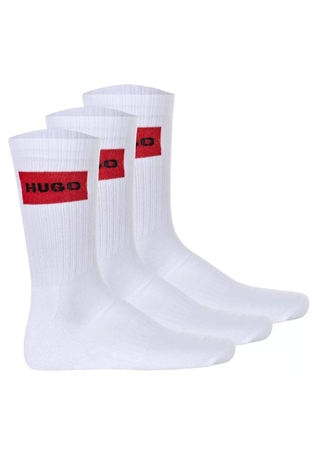 HUGO Underwear Freizeitsocken "3P QS RIB LABEL", (Packung, 3 Paar, 3er), mi günstig online kaufen