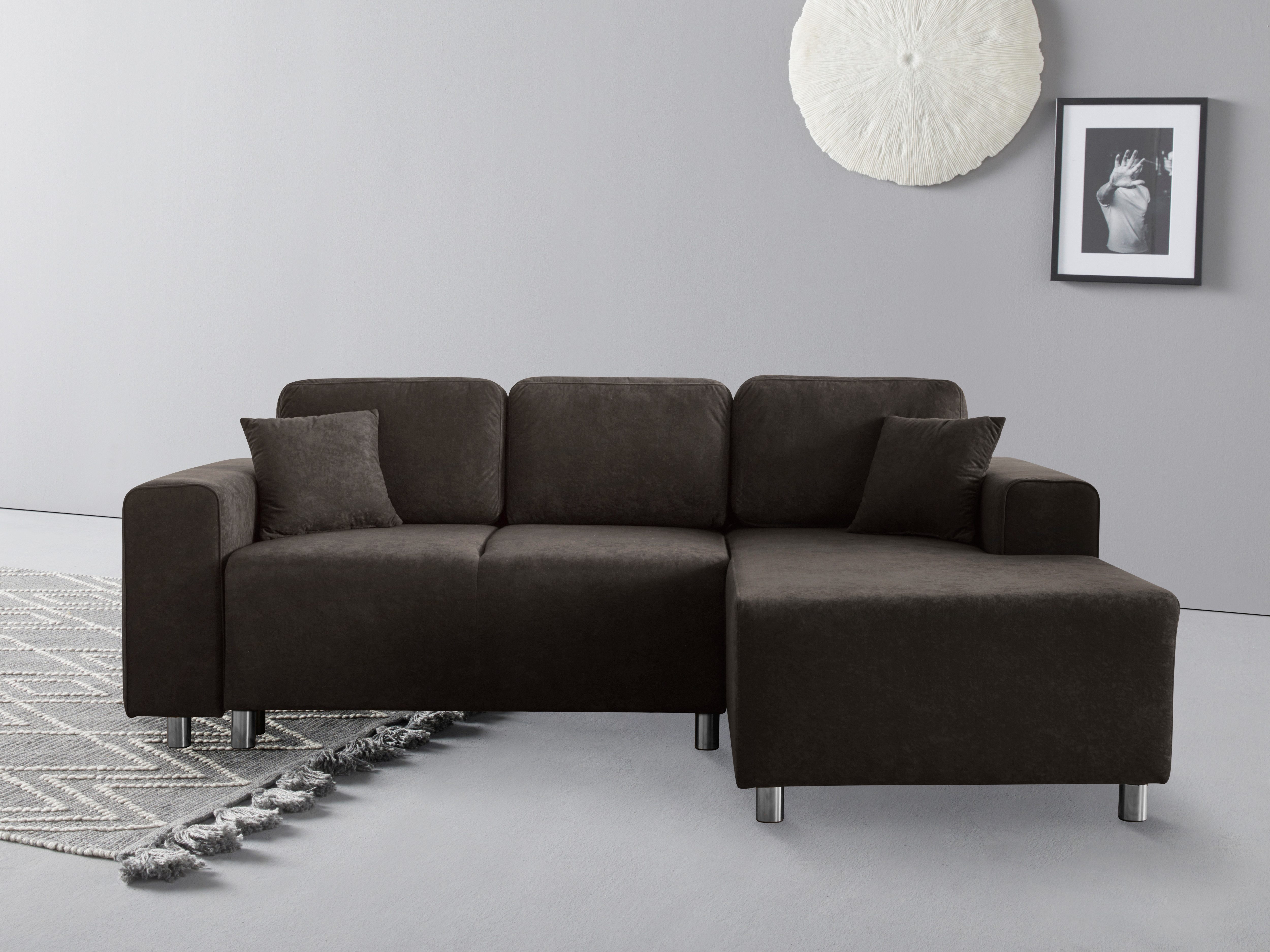 Home affaire Ecksofa "Györ", L-Form, wahlweise mit Bettfunktion und Bettkas günstig online kaufen