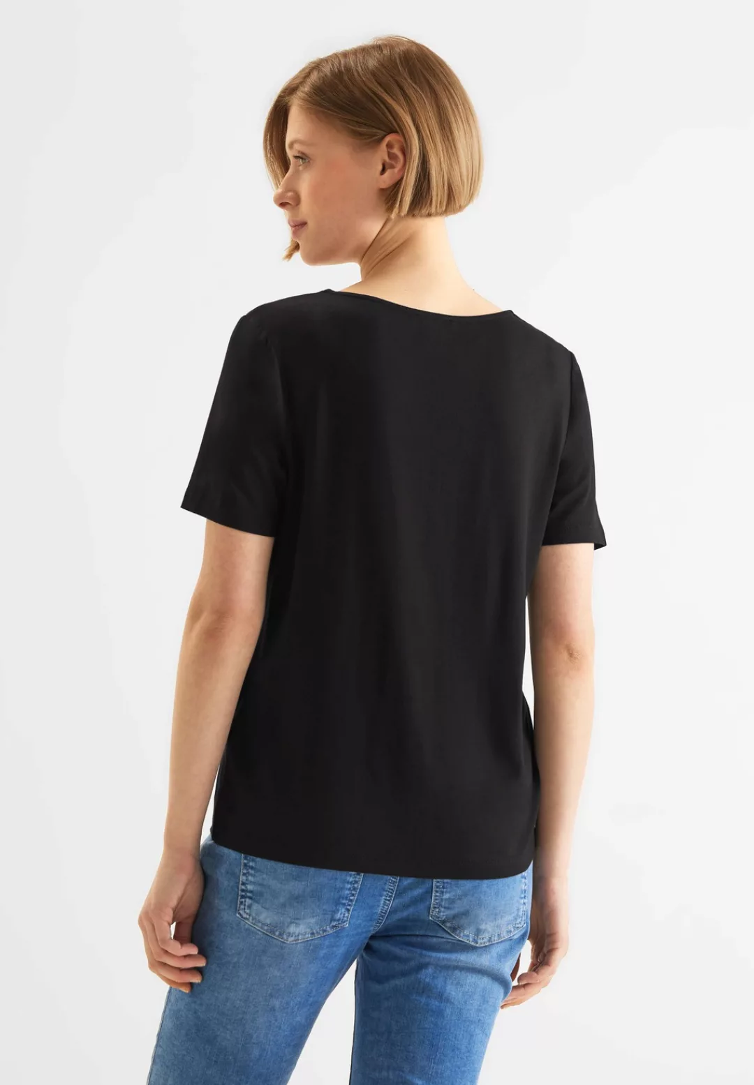 STREET ONE T-Shirt, in Unifarbe günstig online kaufen