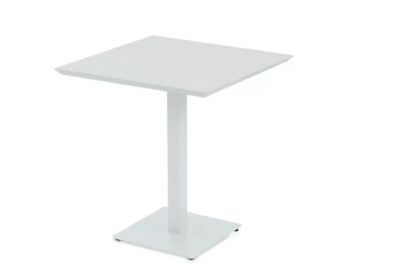 Gartentisch Mogan aus Metall 70x70 cm weiß günstig online kaufen