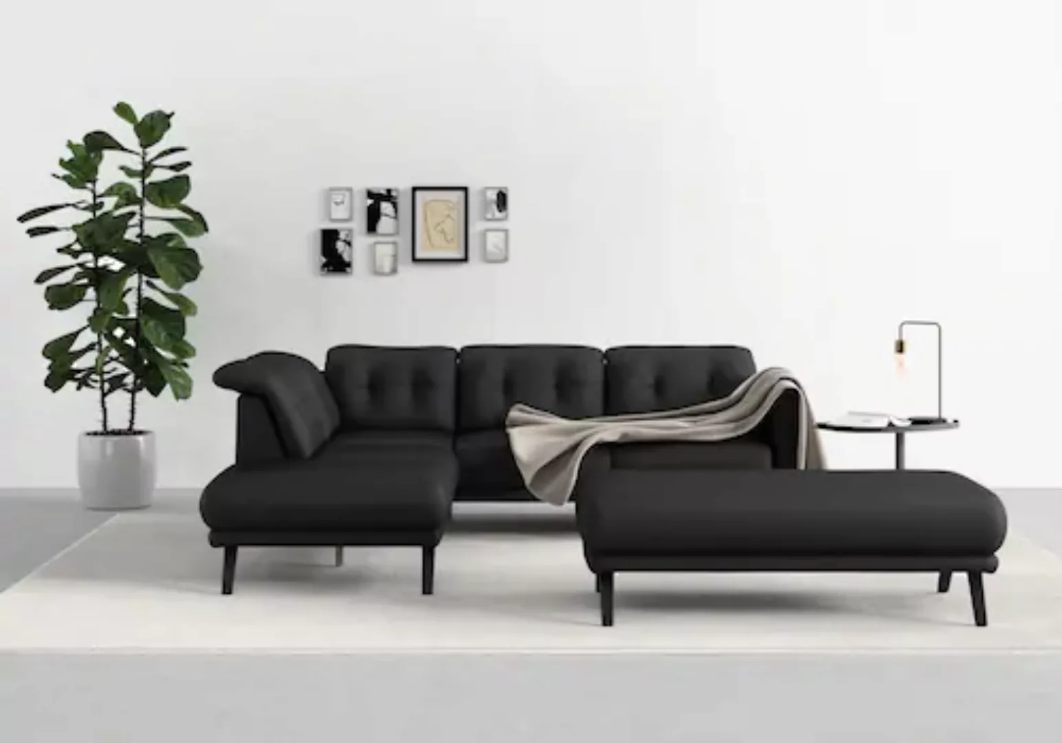 sit&more Ecksofa »Scandia L-Form«, Wahlweise mit Kopfteilverstellung und Ar günstig online kaufen