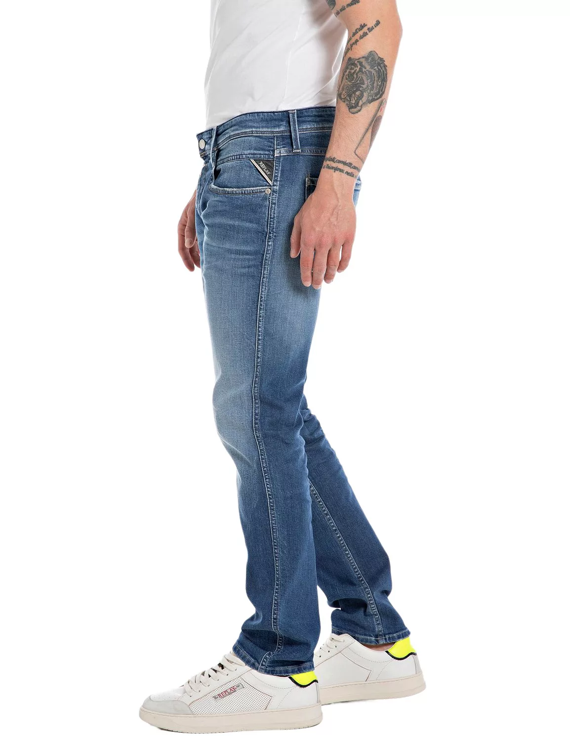 Replay Herren Jeans ANBASS - Slim Fit - Blau - Medium Blue Denim günstig online kaufen