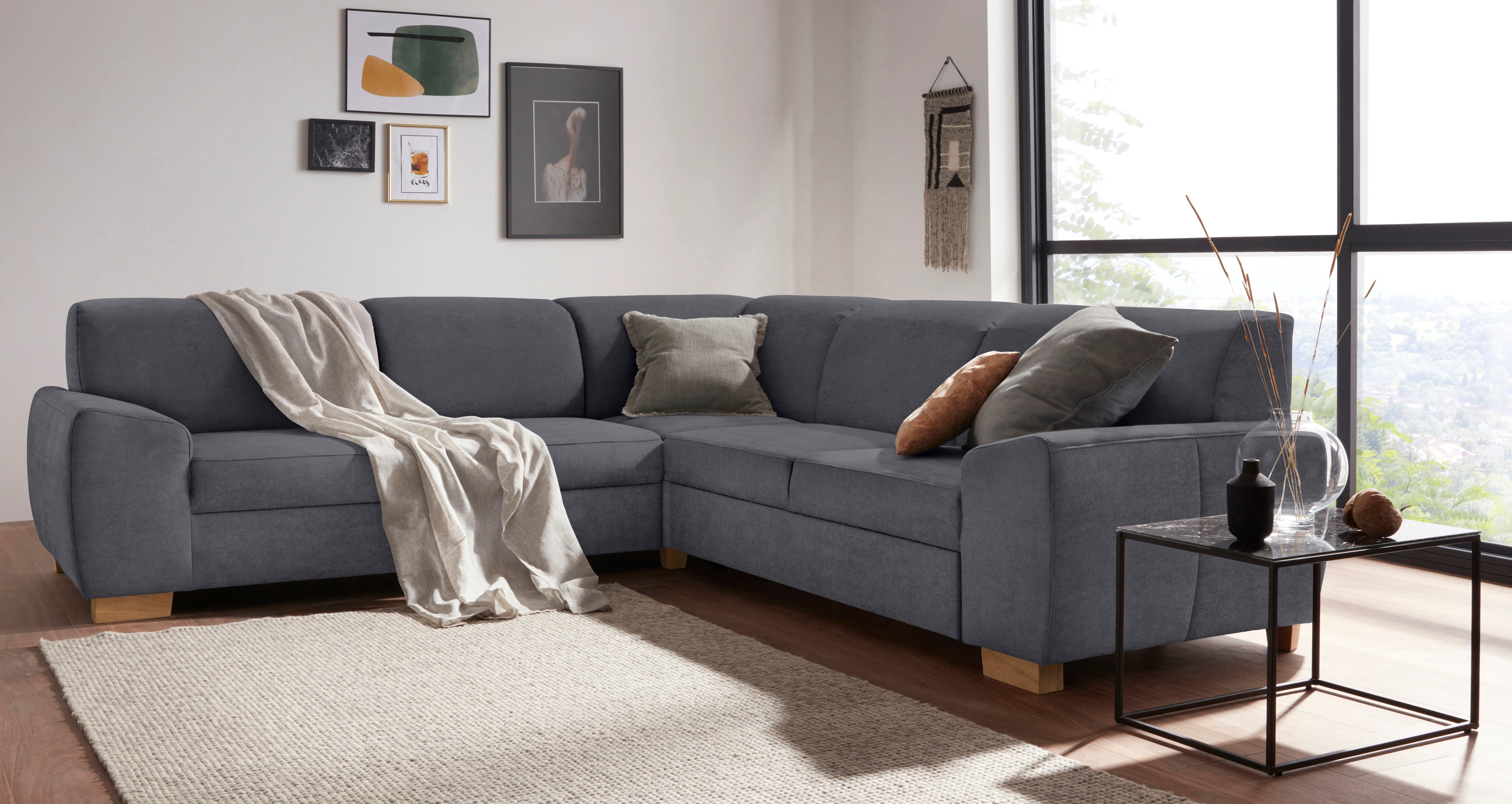 DOMO collection Ecksofa "Incanto kubische Formensprache, komfortabel, flach günstig online kaufen