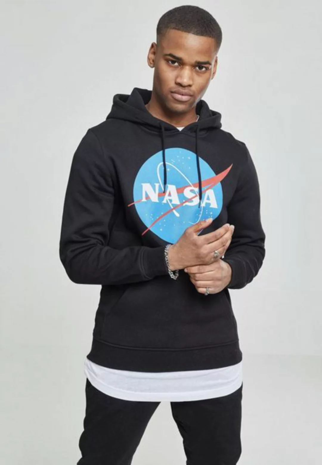 Mister Tee Kapuzenpullover MT519 - NASA Hoody black M günstig online kaufen