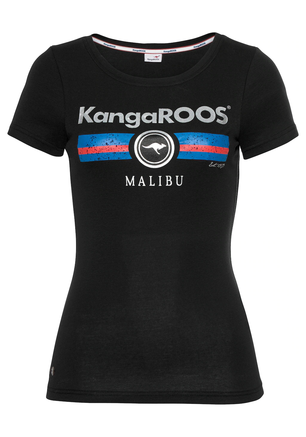 KangaROOS T-Shirt mit Label Metallic Print günstig online kaufen