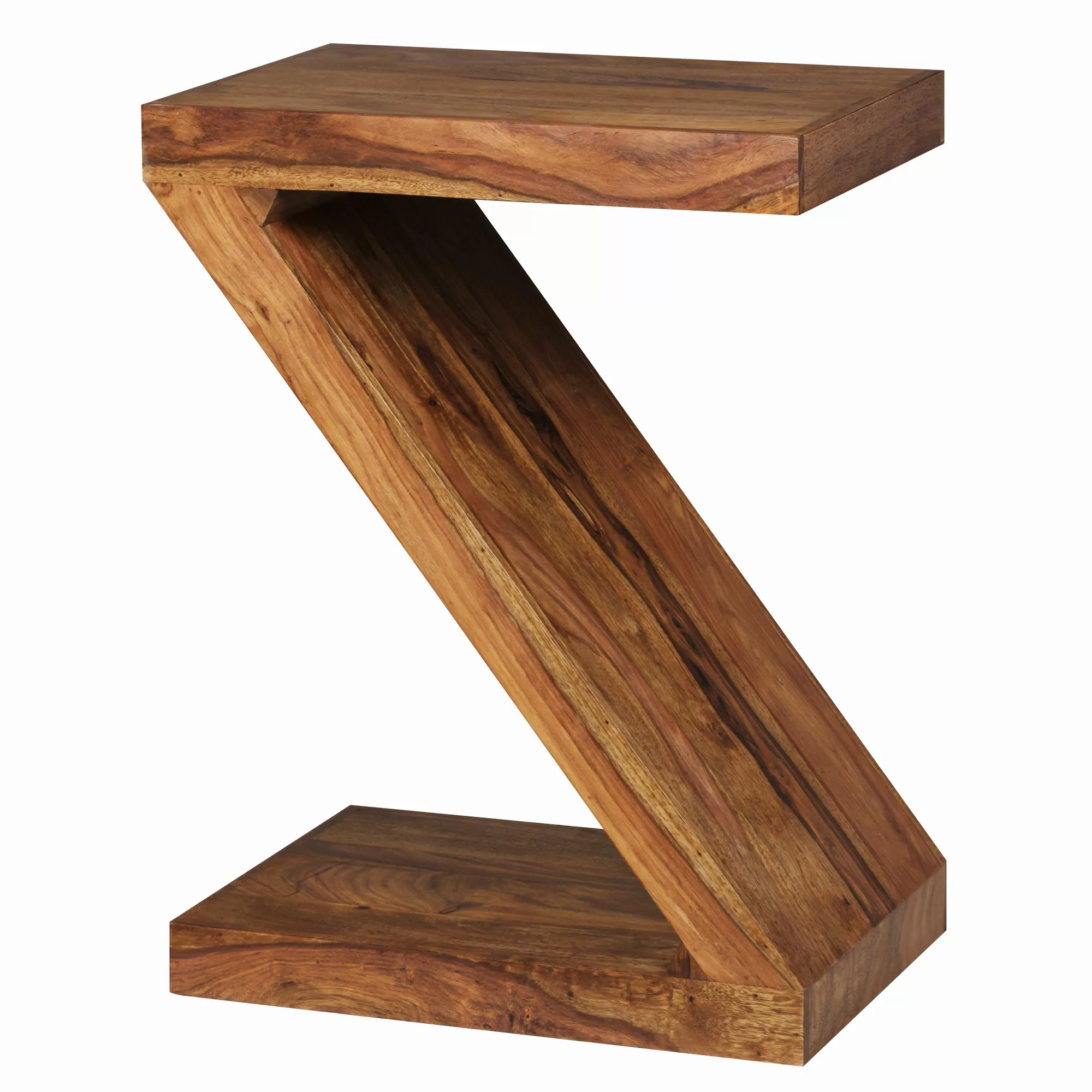 Beistelltisch MUMBAI Massivholz Sheesham Z Cube 59cm hoch Wohnzimmer-Tisch günstig online kaufen