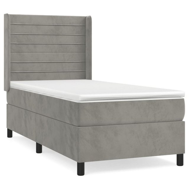 vidaXL Boxspringbett Bett Boxspringbett Samt komplett mit Matratze & Topper günstig online kaufen